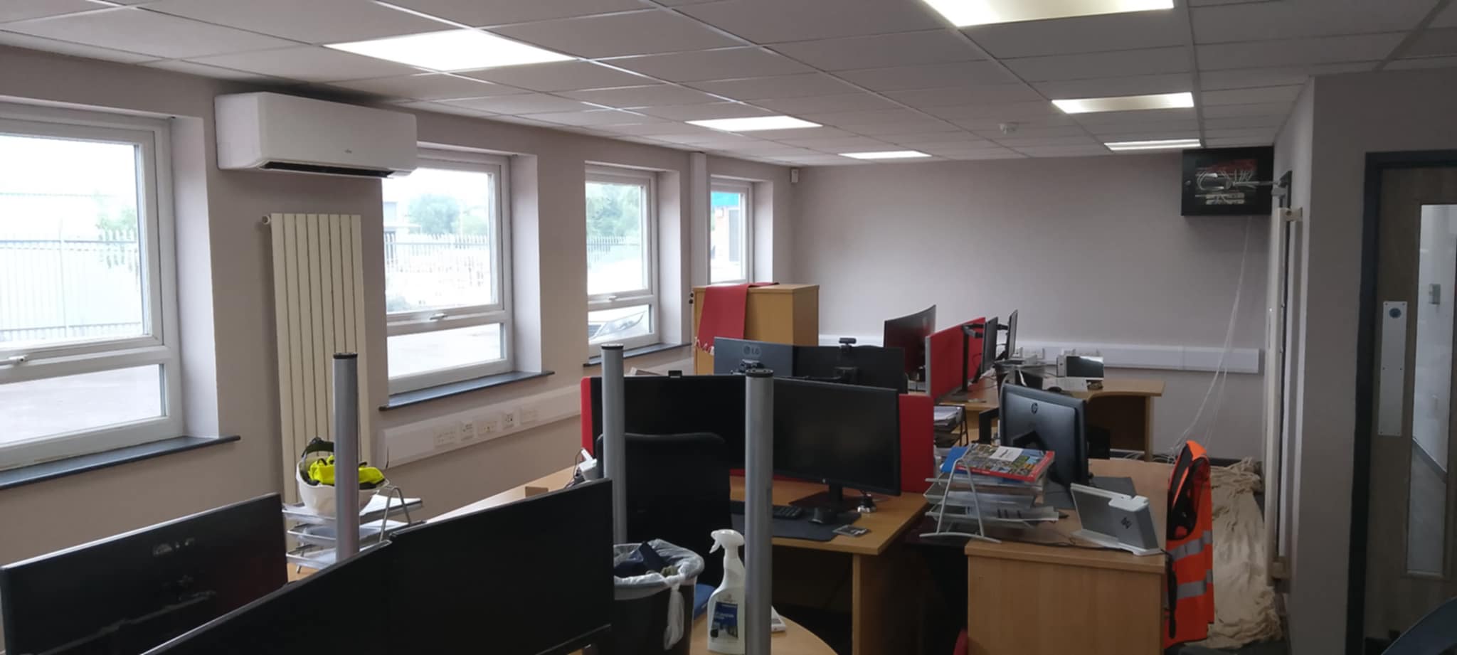 a painted office